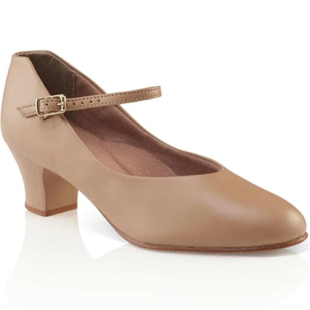 Capezio NWOT 1.5" Heel Mary Jane Leather Character Shoes in Caramel #550 Sz 9.5
